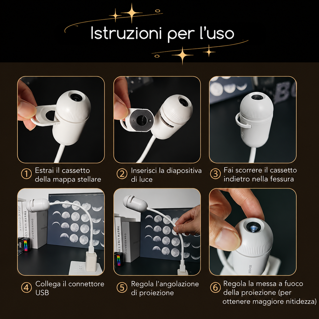 Proiettore galassia USB
