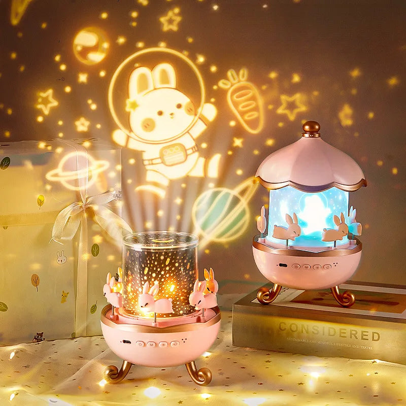 Proiettore Galassia Magico con Speaker Bluetooth – Luci Notturne per Bambini (12 Film Inclusi)