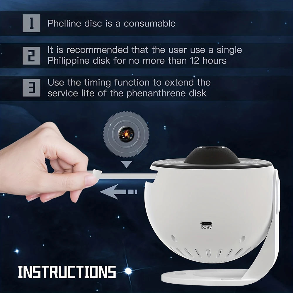 GalaxyMaster™ – Proiettore Stellato 360° con 13 Effetti Galassia