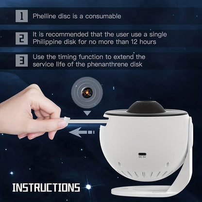GalaxyMaster™ – Proiettore Stellato 360° con 13 Effetti Galassia