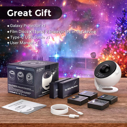 GalaxyMaster™ – Proiettore Stellato 360° con 13 Effetti Galassia
