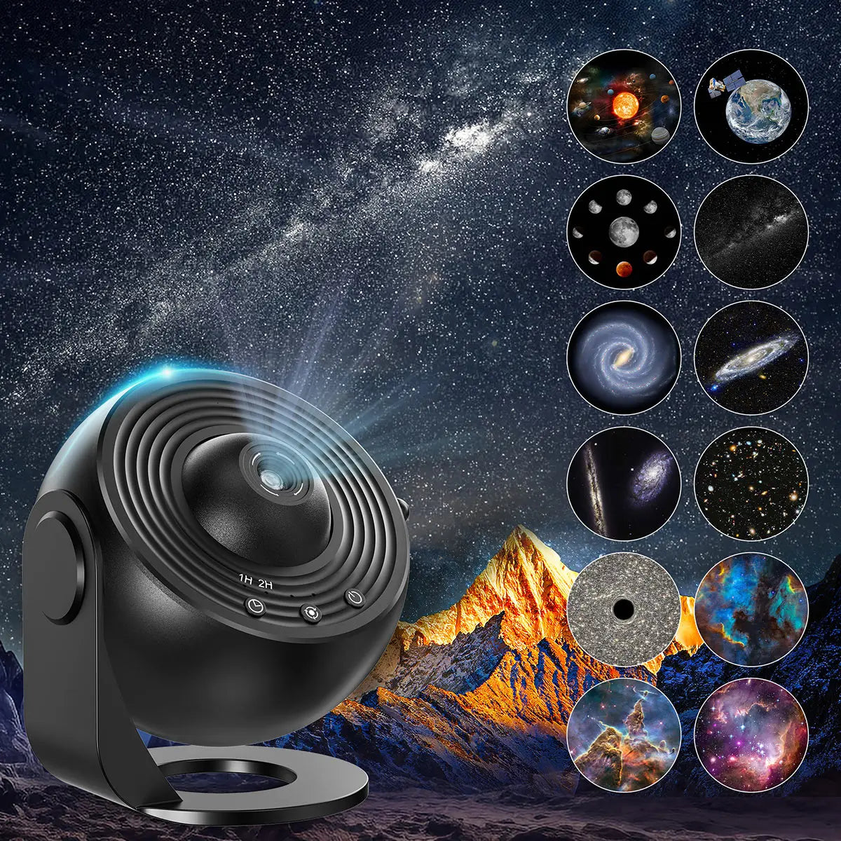 GalaxyMaster™ – Proiettore Stellato 360° con 13 Effetti Galassia