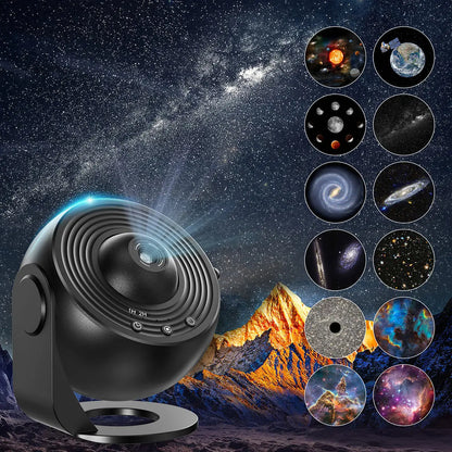 GalaxyMaster™ – Proiettore Stellato 360° con 13 Effetti Galassia