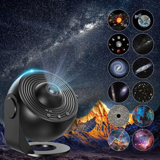 GalaxyMaster™ – Proiettore Stellato 360° con 13 Effetti Galassia